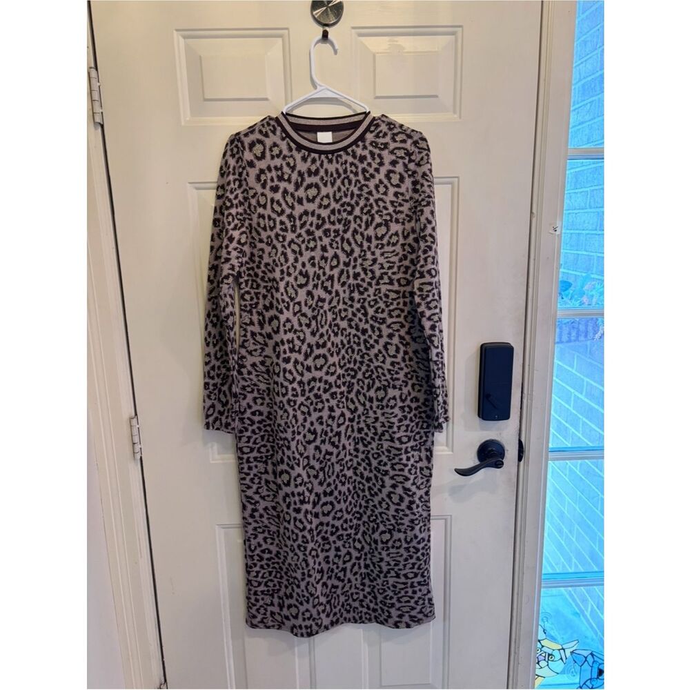H&M Leopard Print Maxi Knit Dress - Brown - Picture 3 of 7